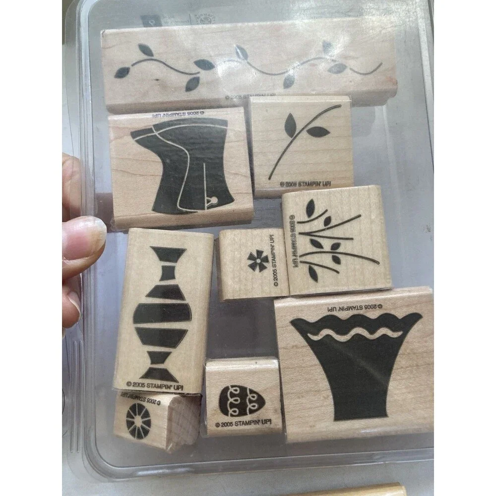 STAMPIN UP & Inkadinkado 18 RUBBER STAMPS New Paris Mona Lisa Chickens Candy